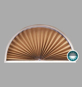 Original Arch Fabric Pleated Light Blocking Shade - Natural - 72" W x 36" L