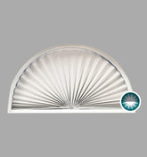 Original Arch Fabric Pleated Light Blocking Shade - White - 72" W x 36" L