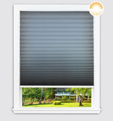 Easy Lift Fabric Pleated Light Filtering Shade - Gray