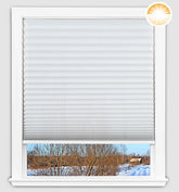 Easy Lift Fabric Pleated Light Filtering Shade - White