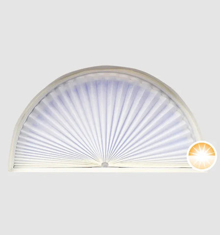 Original Arch Fabric Pleated Light Filtering Shade - White - 72" W x 36" L