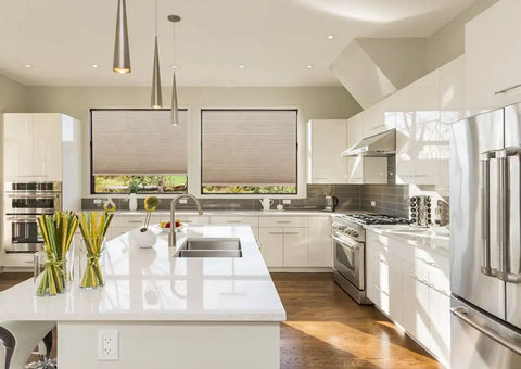 Easy Lift Fabric Cellular Light Filtering Shade - Natural