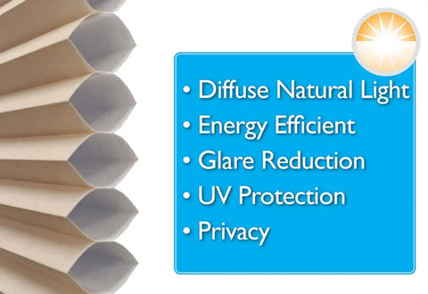 Easy Lift Fabric Cellular Light Filtering Shade - Natural