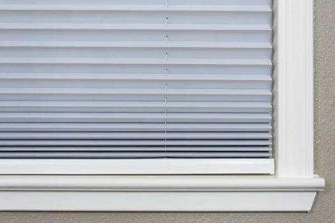 Easy Lift Fabric Pleated Light Blocking Shade - White