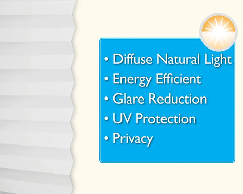Original Fabric Light Filtering Shades - White - 2 Pack